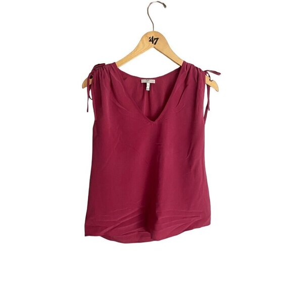 Joie Women's 10% Silk Cap Sleeve Pink Blouse - XS - Picture 1 of 11